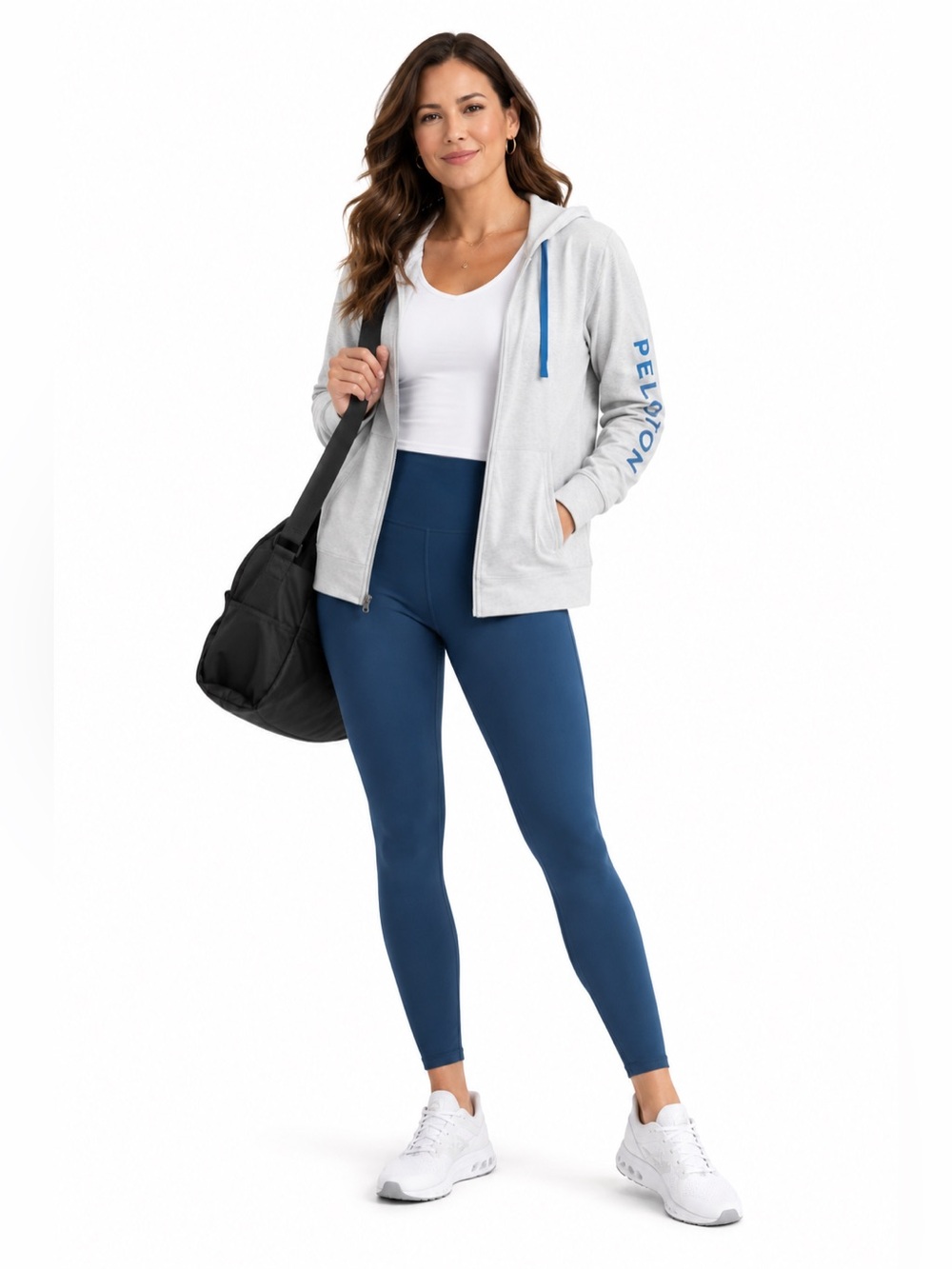 Peloton Silver Lightweight Hooded Jacket